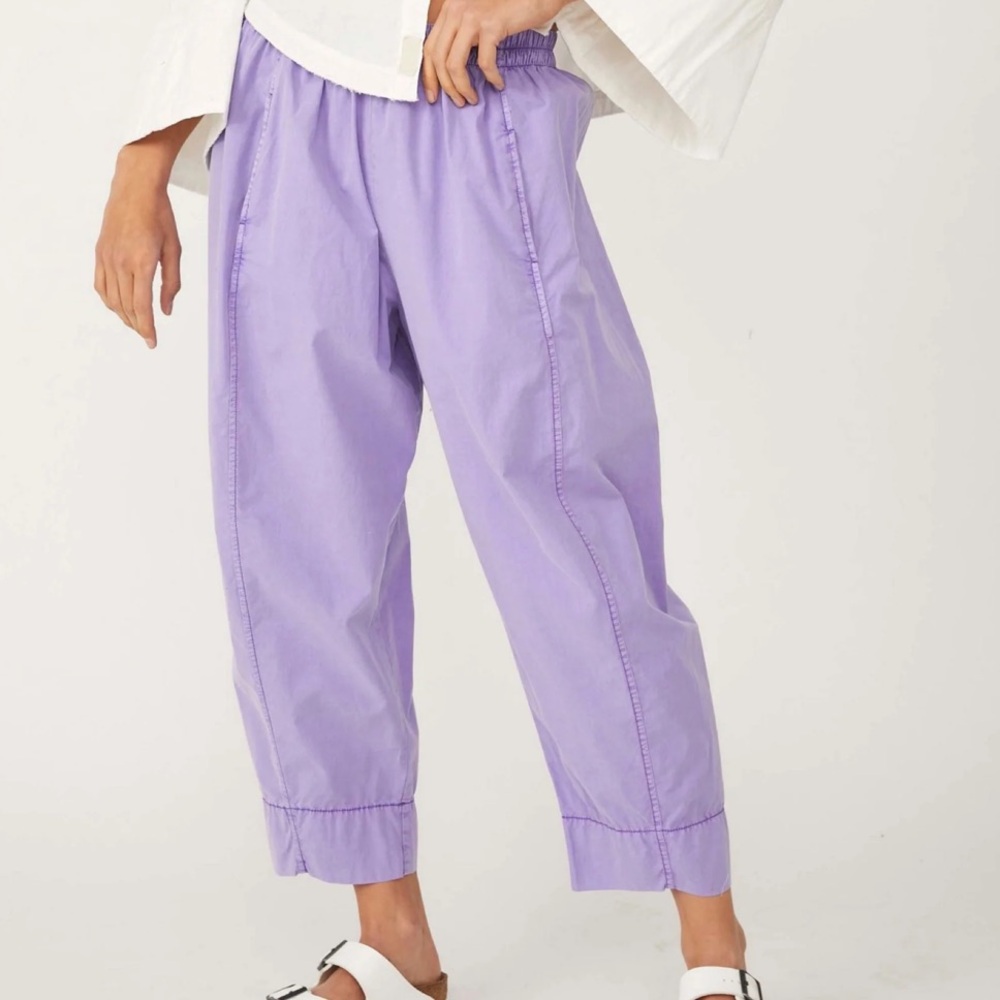Lilac free people preppy poplin pants / medium
